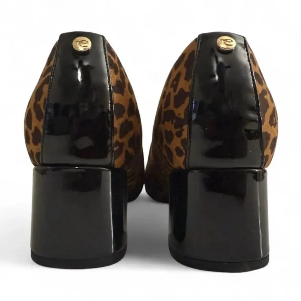 Easy Spirit Women's Denisa eFlex Knit Block Heel Leopard Pumps, NEW! 10 Wide